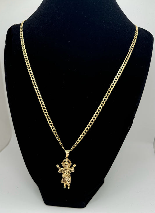 Cuban Chain with Divino Nino pendant