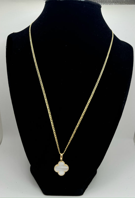 Cuban Chain with Clover Pendant