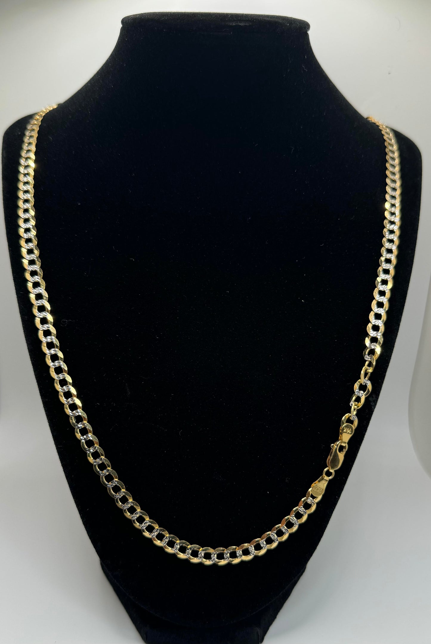 Cuban link chain 2 tone